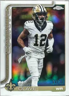 Chris Olave [White Refractor] #216 2025 Topps Chrome Football
