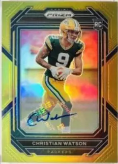 Christian Watson [Autograph Gold] #314 2022 Panini Prizm Football