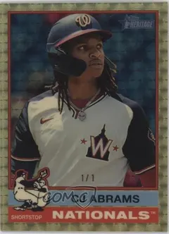 Cj Abrams [Superfractor Chrome Variation] #237 2025 Topps Heritage Baseball