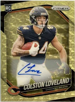 Colston Loveland [Autograph Gold Vinyl] #319 2025 Panini Prizm Football