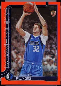 Cooper Flagg [Orange Rainbow] #201 2025 Topps Basketball