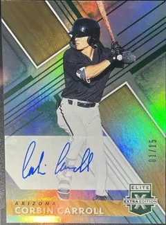 Corbin Carroll [Autograph Emerald] #16 2019 Panini Elite Extra Edition Baseball