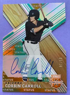 Corbin Carroll [Optichrome Signature Gold] #16 2019 Panini Elite Extra Edition Baseball