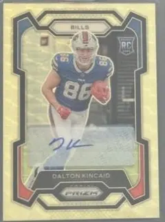 Dalton Kincaid [Autograph Gold Vinyl] #308 2023 Panini Prizm Football