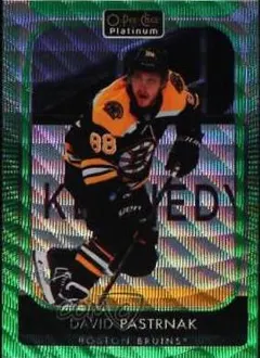 David Pastrnak [Emerald Surge] #194 2021 O Pee Chee Platinum Hockey