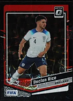 Declan Rice [Black Optic] #13 2023 Panini Donruss Soccer