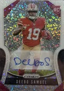 Deebo Samuel [Autograph White Sparkle Prizm] #346 2019 Panini Prizm Football