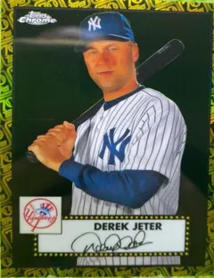 Derek Jeter [Black Gold 70th Anniversary Refractor] #491 2021 Topps Chrome Platinum Anniversary Baseball
