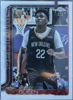 Derik Queen [White Geometric Refractor] #263 2025 Topps Chrome Basketball