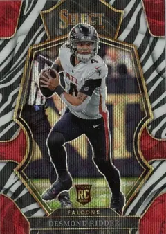 Desmond Ridder [Zebra] #104 2022 Panini Select Football