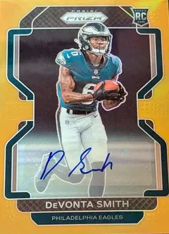 DeVonta Smith [Autograph Gold Prizm] #335 2021 Panini Prizm Football