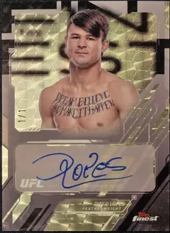 Diego Lopes [Superfractor] #TFA-DL 2025 Topps Finest Ufc The Finest Autograph Ufc