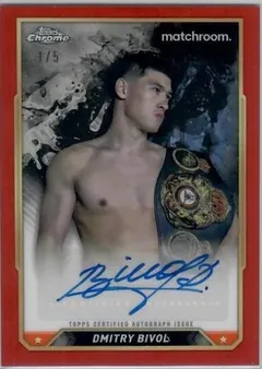 Dmitry Bivol [Red Refractor] #CBA-DBL 2024 Topps Chrome Autograph Boxing