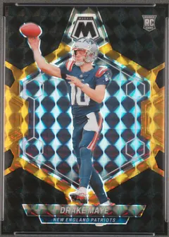 Drake Maye [Black Gold Choice] #303 2024 Panini Mosaic Football