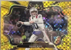 Drake Maye [Gold Prizm] #480 2025 Panini Select Football