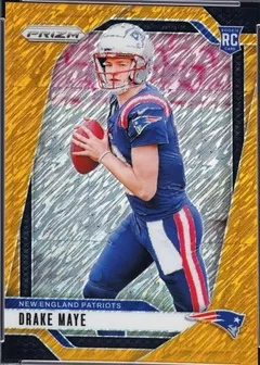 Drake Maye [Gold Shimmer] #329 2024 Panini Prizm Football