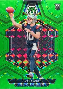 Drake Maye [Green Fluorescent] #303 2024 Panini Mosaic Football