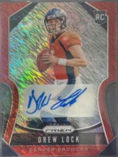 Drew Lock [Autograph Red Shimmer Prizm] #304 2019 Panini Prizm Football