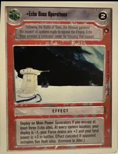 Echo Base Operations Ccg Hoth Star Wars