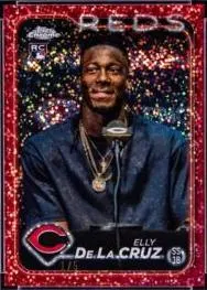 Elly De La Cruz [Red Speckle Refractor Image Variation] #44 2024 Topps Chrome Baseball