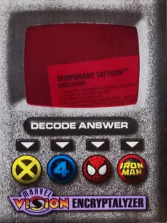 Encryptalyzer Decoder 1996 Fleer Vision Marvel