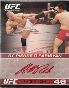 Georges St Pierre [Red Ink] #AGSP 2009 Topps Ufc Round 1 Autographs Ufc