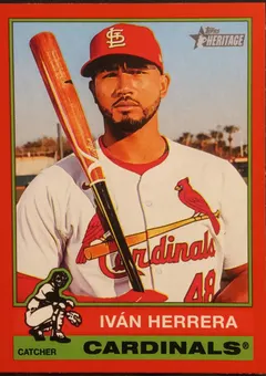 Ivan Herrera [Red Chrome Variation] #252 2025 Topps Heritage Baseball