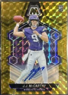 J.J. McCarthy [Autograph Gold] #310 2024 Panini Mosaic Football