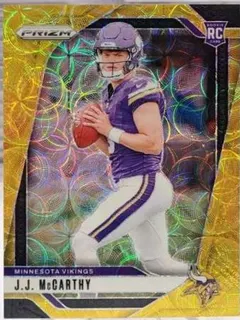 J.J. McCarthy [Choice Gold] #400 2024 Panini Prizm Football