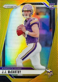 J.J. McCarthy [Gold] #400 2024 Panini Prizm Football