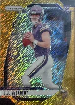 J.J. McCarthy [Gold Shimmer] #400 2024 Panini Prizm Football