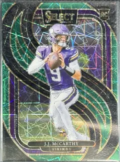 J.J. McCarthy [Green Prizm] #134 2024 Panini Select Football