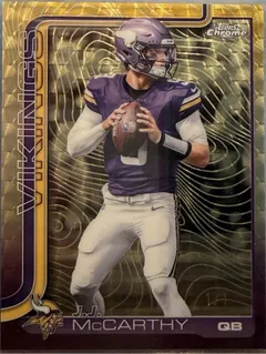 J.J. McCarthy [SuperFractor] #199 2025 Topps Chrome Football