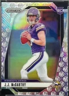 J.J. McCarthy [White Knight] #400 2024 Panini Prizm Football
