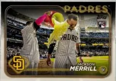 Jackson Merrill [Golden Mirror Image Variation] #US210 2024 Topps Update Baseball