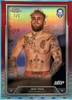 Jake Paul [Red Refractor] #1 2024 Topps Chrome Boxing