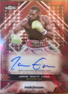 Jaron Boots Ennis [Red Refractor] #CAS-JE 2024 Topps Chrome Championship Autograph Boxing