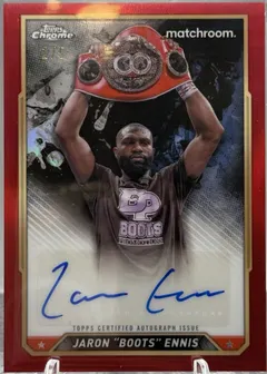 Jaron Boots Ennis [Red Refractor] #CBA-JBE 2024 Topps Chrome Autograph Boxing