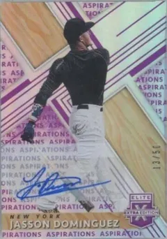 Jasson Dominguez [Autograph Aspirations Purple] #148 2019 Panini Elite Extra Edition Baseball
