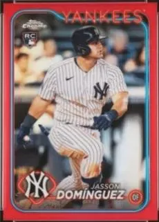 Jasson Dominguez [Red Refractor] #89 2024 Topps Chrome Baseball
