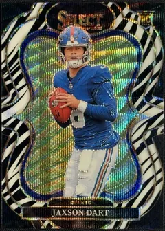 Jaxson Dart [Zebra Prizm] #393 2025 Panini Select Football