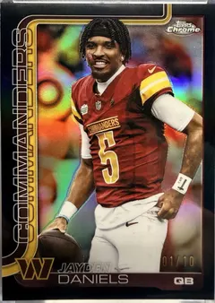 Jayden Daniels [Black Refractor] #295 2025 Topps Chrome Football