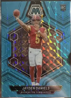 Jayden Daniels [Blue Fluorescent] #302 2024 Panini Mosaic Football