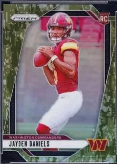 Jayden Daniels [Forest Camo] #347 2024 Panini Prizm Football