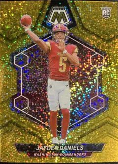 Jayden Daniels [Gold Sparkle] #302 2024 Panini Mosaic Football