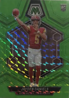 Jayden Daniels [Green Fluorescent] #302 2024 Panini Mosaic Football