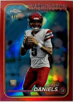 Jayden Daniels [Red Refractor] #201 2024 Topps Chrome Football