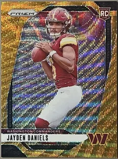 Jayden Daniels [Wave Gold] #347 2024 Panini Prizm Football