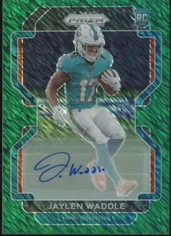 Jaylen Waddle [Autograph Green Shimmer] #338 2021 Panini Prizm Football