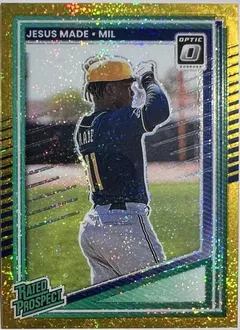 Jesus Made [Gold Glitter Optic] #162 2025 Panini Donruss Baseball
